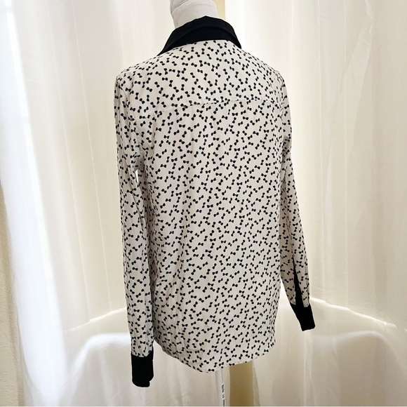 LC Lauren Conrad bow print Shirt Size Medium - Picture 3 of 8